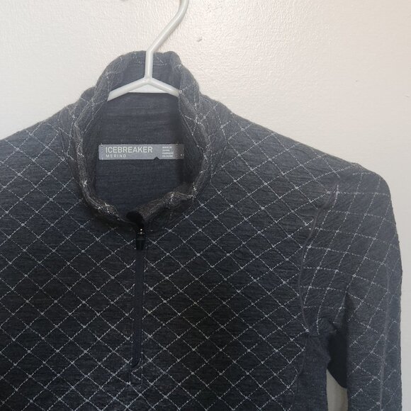 Icebreaker Merino Wool Affinity Thermo Half Zip - Grey - Picture 4 of 16